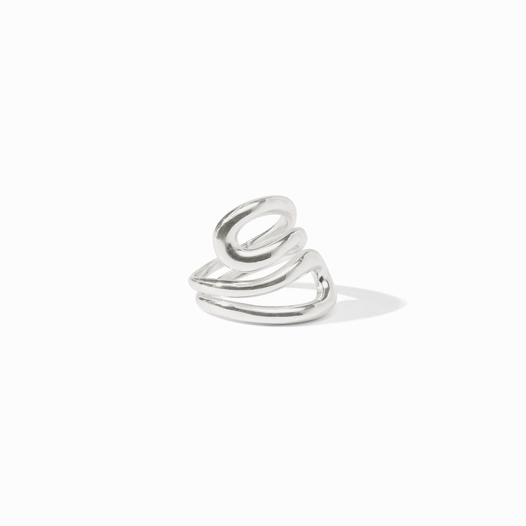 Wave Silver Wrap Ring