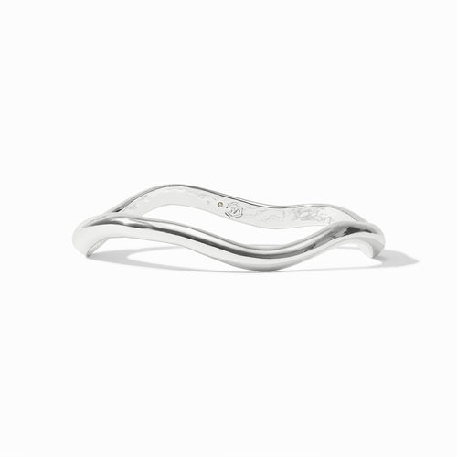Wave Silver Bangle-Small