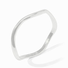Wave Silver Bangle-Small