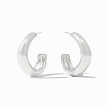 Wave Silver Hoop-Medium