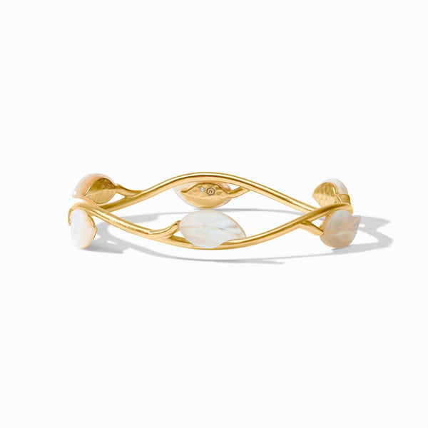 Willow Mother of Pearl Stone Bangle-Medium