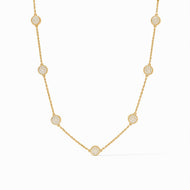 Windsor Gold Pave CZ Delicate Station Necklace