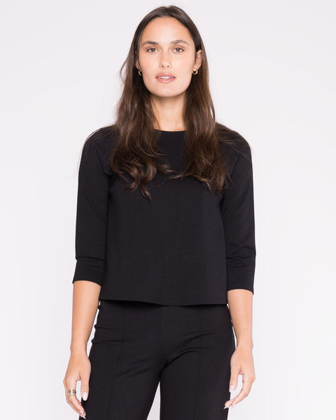 Ponte Knit 3/4 Sleeve Top