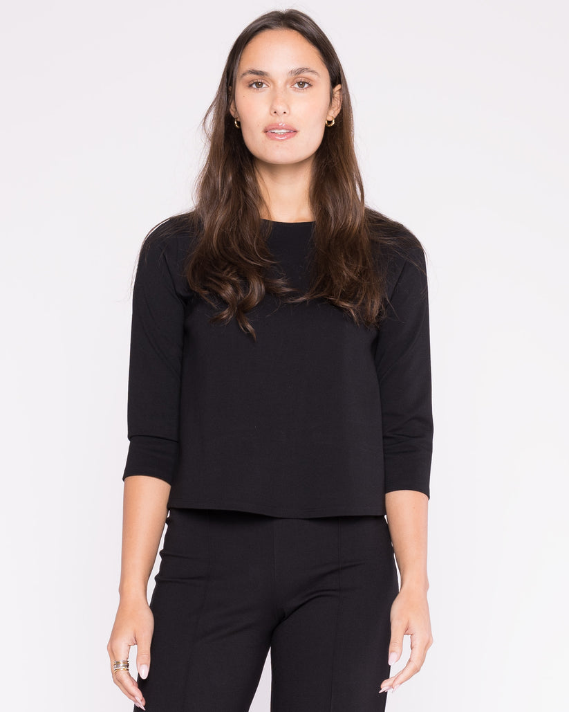 Ponte Knit 3/4 Sleeve Top