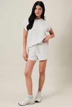 Crew Neck Cuffed Short Sleeve Top