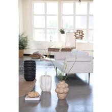 STONEWARE RIPPLE FLOOR VASE