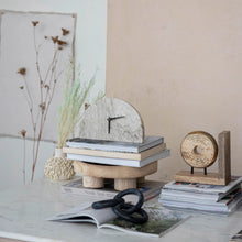 HALF CIRCLE MARBLE MANTEL CLOCK