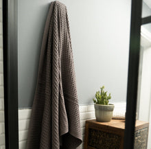 Allori Charcoal Grey Waffle Hand Towel
