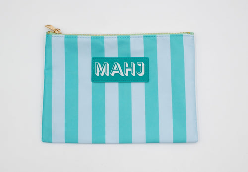 Premium Mahjong Card and Accessory Bag-Green/Blue