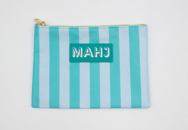 Premium Mahjong Card and Accessory Bag-Green/Blue