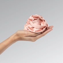 Terracotta Satin Rosette Medium Cloud Clip