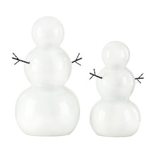 Ceramic Metal Twig Arm Snowman-Large