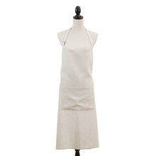 Natural Linen Blend Striped Apron