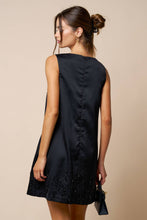 Beaded Detail Satin Sleeveless Dress