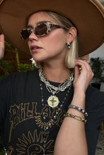 FDL Silver Crystal Bangle Bracelet