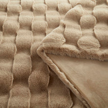 Tan Faux Fur Velvet Throw 50x60