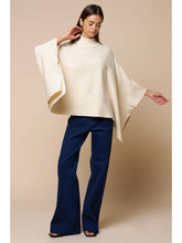 Mock Neck Poncho Sweater
