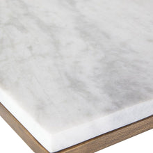 Marble Antique Brass Accent Table