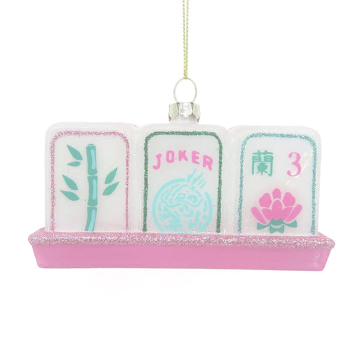 Mahjong Glass Ornament