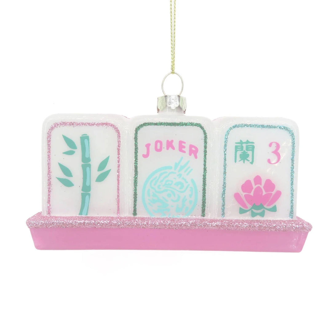 Mahjong Glass Ornament