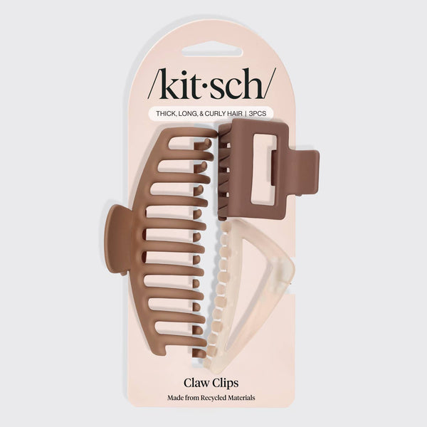 Assorted Oversized Claw Clip 3pc Set