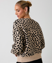 Front Tie Animal Print Cardigan