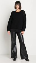 VEGAN LEATHER BELL BOTTOM PANT