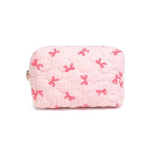 Bow and Tell Pink Cosmetic Pouch