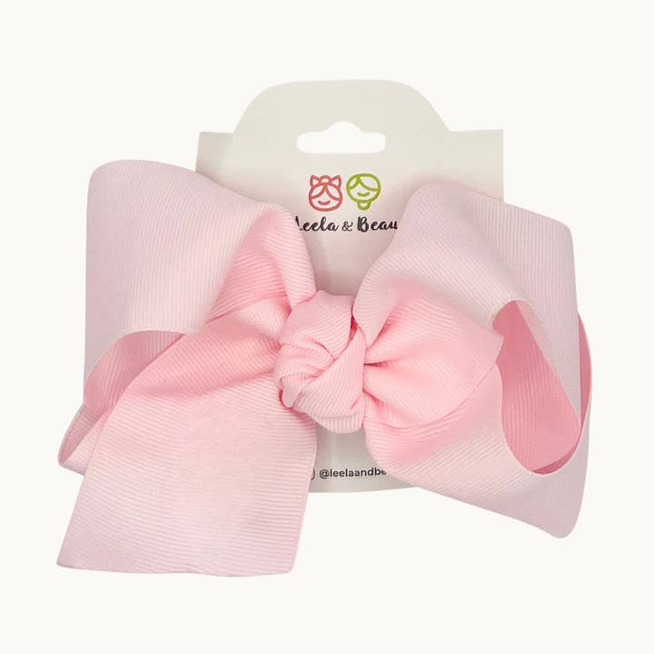 Pink Straight Edge Boutique Medium Bow