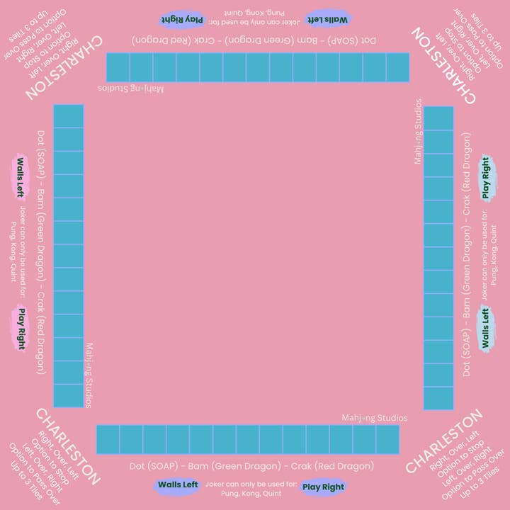 Pink Blush Mahjong Mat