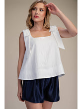 Scoop Neck Bow Shoulder Top