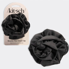 Black Satin Rosette Medium Cloud Clip