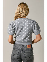 Puff Short Sleeve Polka Dot Cardigan
