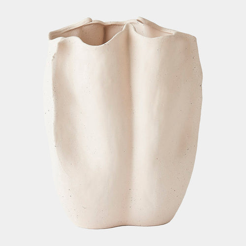 Pinched Ivory Vase-Large