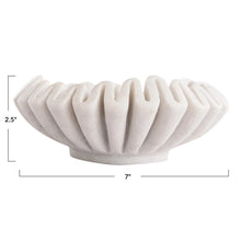 MARBLE FLUTED DISH