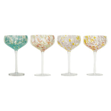 Pink Confetti Stemmed Champagne Glass
