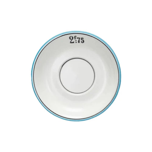 VINTAGE REPRODUCTION STONEWARE BLUE RIM CAFE PLATE