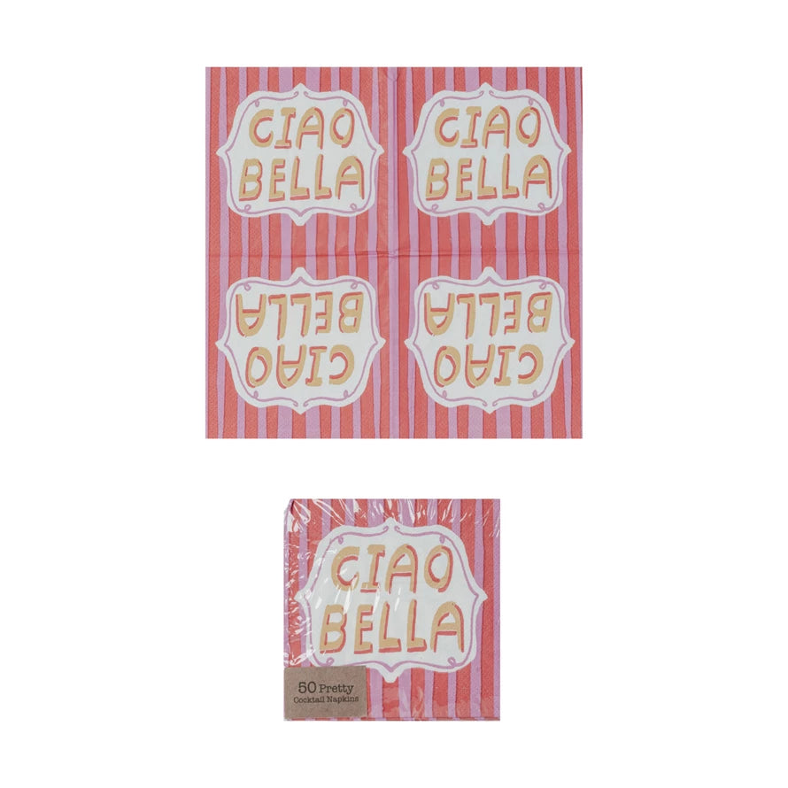 Ciao Bella Cocktail Napkin 50PK