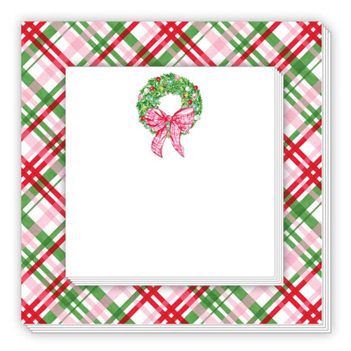 Colorful Ornaments Wreath Duo Notepad