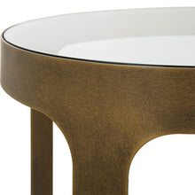 Antique Brushed Gold Accent Table