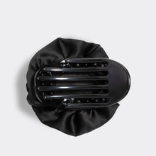 Black Satin Rosette Medium Cloud Clip