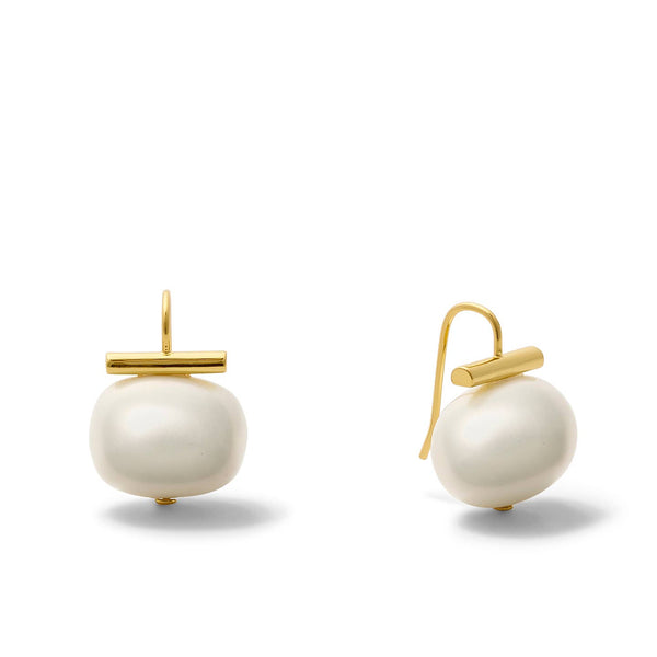 Pebble Pearl Large Statement Earring