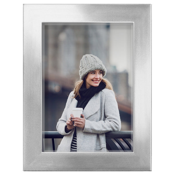 REAL WOOD SILVER 8X10 FRAME