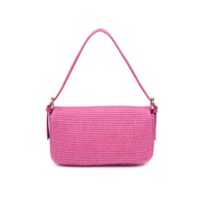 Gloria Hot Pink Straw Crossbody