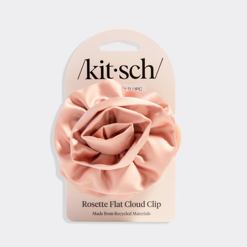 Terracotta Satin Rosette Medium Cloud Clip