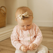 Heart Lace Blush Valentine Cardigan 12-18M