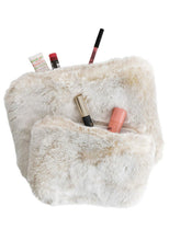 Pearl Mink Faux Fur Travel Pouch Set