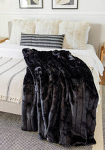 Black Mink Faux Fur Throw 60x60