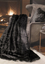 Black Mink Faux Fur Throw 60x60