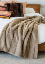 Vintage Mink Faux Fur Throw 60x60